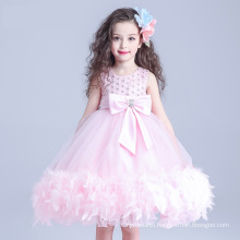 Pink Flowers Girl Dresses With Rhinestone Angel Dress